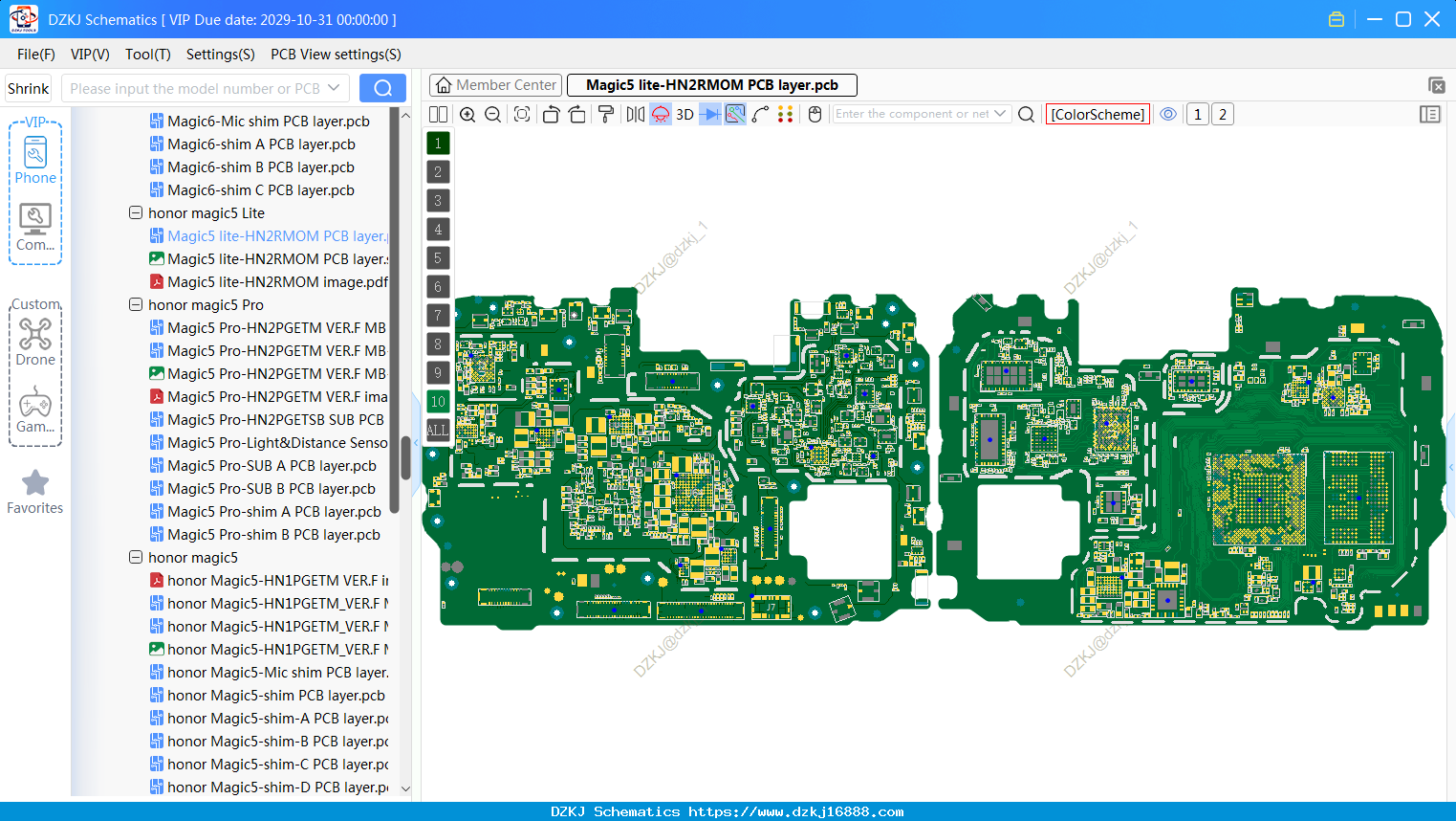 HONOR Magic5 Lite-HN2RMOM PCB Layer